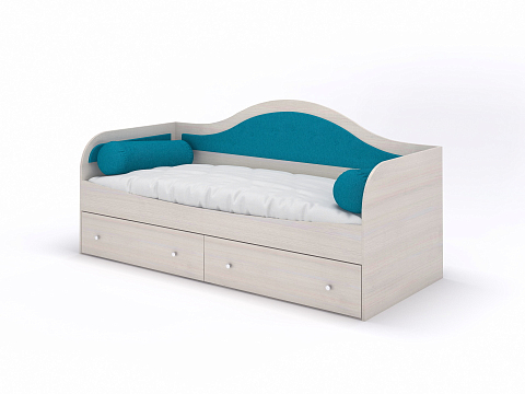 Подростковая кровать Lori - Детская кровать со встроенным основанияем, 2 выкатными ящиками и 2 подушками-валиками