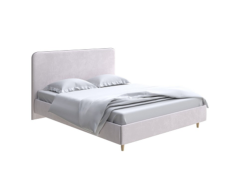 Белая двуспальная кровать Mia - Стильная кровать со встроенным основанием