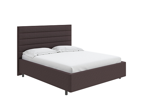 Коричневая кровать Verona - Кровать в лаконичном дизайне в обивке из мебельной ткани или экокожи.