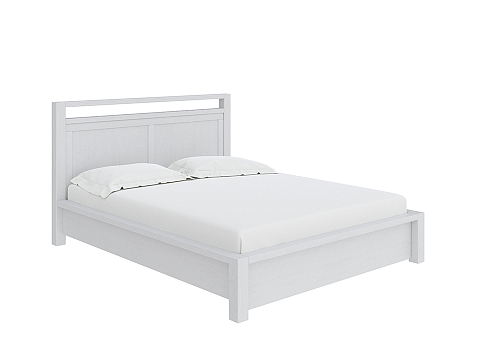 Белая кровать Fiord с подъемным механизмом - Кровать из массива с подъемным механизмом