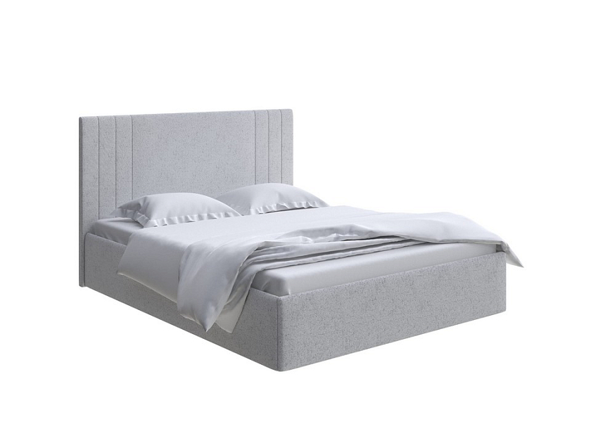Кровать Liberty с подъемным механизмом 80x190 Ткань: Жаккард Tesla Стальной - Аккуратная мягкая кровать с бельевым ящиком