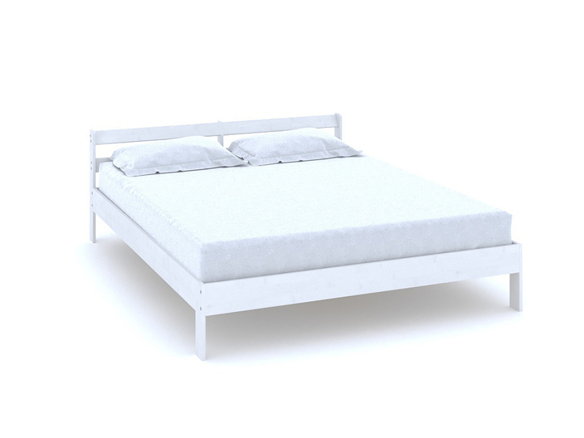 Кровать Оттава 80x200 Массив (сосна) Белая эмаль - Универсальная кровать из массива сосны.