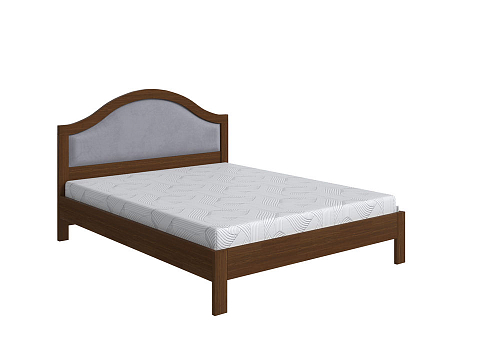 Кровать полуторная Ontario - Уютная кровать из массива с мягким изголовьем