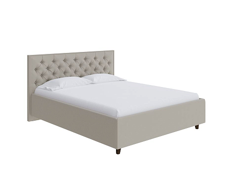 Двуспальная кровать Teona - Кровать с высоким изголовьем, украшенным благородной каретной пиковкой.